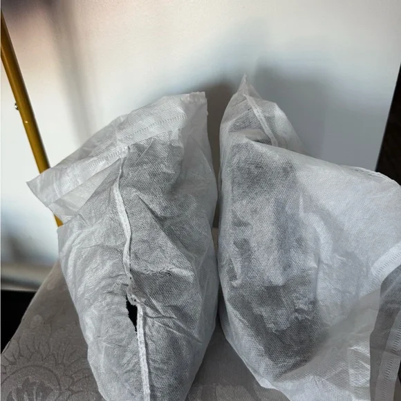 NEW Merona Black Lace-Up Ankle Vegan Suede Wedge Boots - Picture 6 of 6